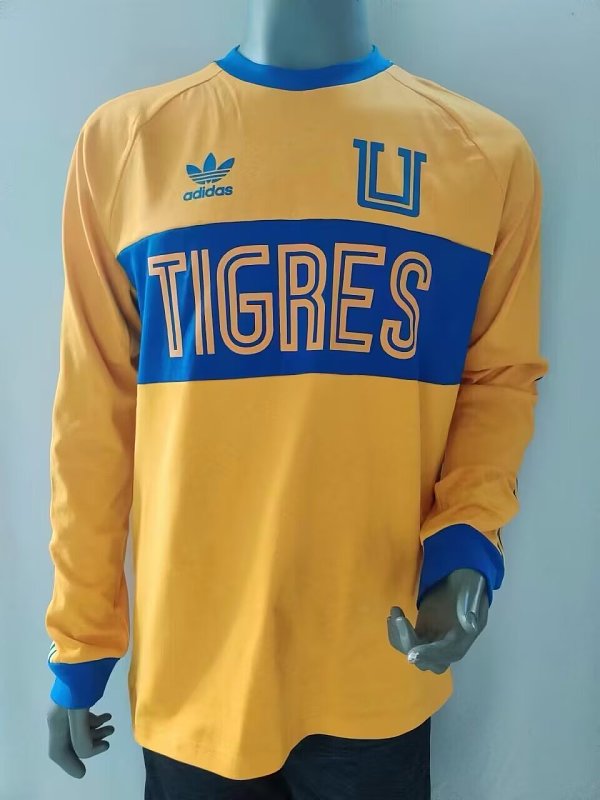 25 Amarillo Tigres Sudadera Retro