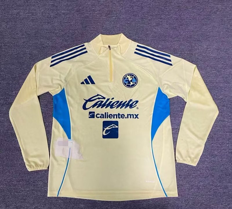25 Amarillo América Sudadera medio cierre